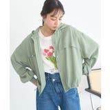 ライトカーキ | 【フード取り外し可能】シアーシャツブルゾン | earth music&ecology 