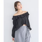 2wayオフショルバルーンヘムフリルブラウス | earth music&ecology  | 詳細画像13 