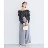 2wayオフショルバルーンヘムフリルブラウス | earth music&ecology  | 詳細画像15 