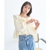 2wayオフショルバルーンヘムフリルブラウス | earth music&ecology  | 詳細画像2 