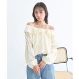 2wayオフショルバルーンヘムフリルブラウス | earth music&ecology  | 詳細画像3 