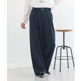 【セットアップ対応】アソートツータックベルトパンツ | earth music&ecology  | 詳細画像2 