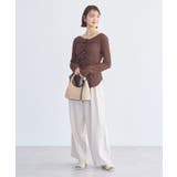 【セットアップ対応】アソートツータックベルトパンツ | earth music&ecology  | 詳細画像10 