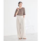 【セットアップ対応】アソートツータックベルトパンツ | earth music&ecology  | 詳細画像13 