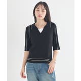 ラインカラーポロニット | earth music&ecology  | 詳細画像2 