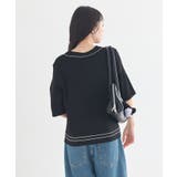 ラインカラーポロニット | earth music&ecology  | 詳細画像5 