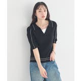 ラインカラーポロニット | earth music&ecology  | 詳細画像9 