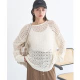 アイボリー | メッシュニットプルオーバー | earth music&ecology 