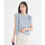 配色ラインMIXニットベスト | earth music&ecology  | 詳細画像3 