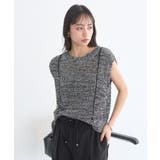 配色ラインMIXニットベスト | earth music&ecology  | 詳細画像15 