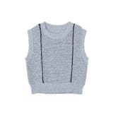 配色ラインMIXニットベスト | earth music&ecology  | 詳細画像20 