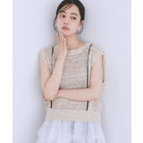 配色ラインMIXニットベスト | earth music&ecology  | 詳細画像4 