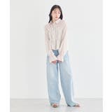 シャーリングストライプシャツ | earth music&ecology  | 詳細画像5 