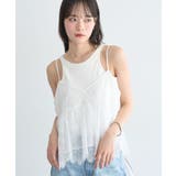 フリンジレースバックリボンキャミ | earth music&ecology  | 詳細画像2 