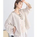 シャーリングスリーブチェックシャツ | earth music&ecology  | 詳細画像1 