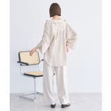 シャーリングスリーブチェックシャツ | earth music&ecology  | 詳細画像11 