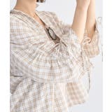 シャーリングスリーブチェックシャツ | earth music&ecology  | 詳細画像17 