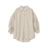 シャーリングスリーブチェックシャツ | earth music&ecology  | 詳細画像29 