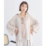 シャーリングスリーブチェックシャツ | earth music&ecology  | 詳細画像6 