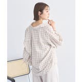 シャーリングスリーブチェックシャツ | earth music&ecology  | 詳細画像8 