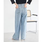 ウエストアシメデニムパンツ | earth music&ecology  | 詳細画像4 