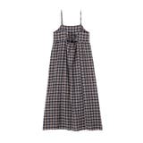 シャーリングラメチェックキャミワンピース | earth music&ecology  | 詳細画像23 