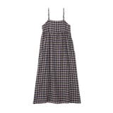 シャーリングラメチェックキャミワンピース | earth music&ecology  | 詳細画像33 