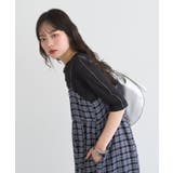 シャーリングラメチェックキャミワンピース | earth music&ecology  | 詳細画像19 