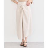 エクリュ | ウエストツイストアシメスカート | earth music&ecology 