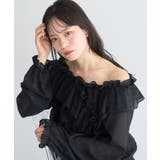 シアーチェック2wayオフショルブラウス | earth music&ecology  | 詳細画像12 