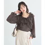 シアーチェック2wayオフショルブラウス | earth music&ecology  | 詳細画像17 