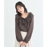 シアーチェック2wayオフショルブラウス | earth music&ecology  | 詳細画像18 