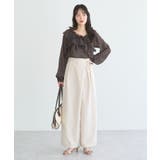 シアーチェック2wayオフショルブラウス | earth music&ecology  | 詳細画像19 