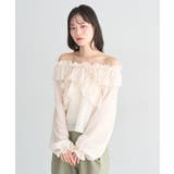 シアーチェック2wayオフショルブラウス | earth music&ecology  | 詳細画像2 