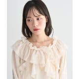 シアーチェック2wayオフショルブラウス | earth music&ecology  | 詳細画像23 