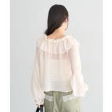 シアーチェック2wayオフショルブラウス | earth music&ecology  | 詳細画像4 