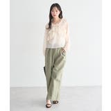 シアーチェック2wayオフショルブラウス | earth music&ecology  | 詳細画像5 