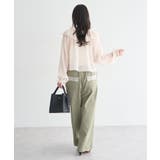 シアーチェック2wayオフショルブラウス | earth music&ecology  | 詳細画像7 