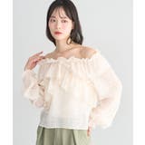 アイボリー | シアーチェック2wayオフショルブラウス | earth music&ecology 