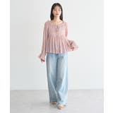 シャーリングフリルオフショルブラウス | earth music&ecology  | 詳細画像7 