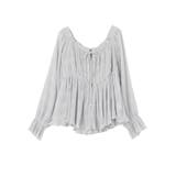 シャーリングフリルオフショルブラウス | earth music&ecology  | 詳細画像29 