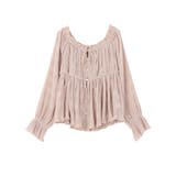 シャーリングフリルオフショルブラウス | earth music&ecology  | 詳細画像30 