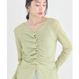 シアーワッフルタックボタントップス | earth music&ecology  | 詳細画像1 