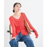 シアーワッフルタックボタントップス | earth music&ecology  | 詳細画像13 