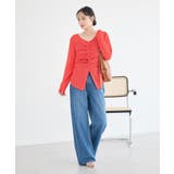 シアーワッフルタックボタントップス | earth music&ecology  | 詳細画像14 