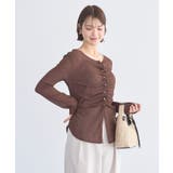 シアーワッフルタックボタントップス | earth music&ecology  | 詳細画像16 