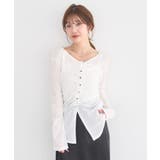 シアーワッフルタックボタントップス | earth music&ecology  | 詳細画像8 