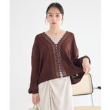 レーストリムシアーニットカーディガン | earth music&ecology  | 詳細画像11 