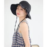 ブラック | 【UVカット】タックハット | earth music&ecology 