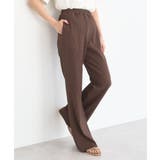 ブラウン | セルフカットリブフレアパンツ | earth music&ecology 